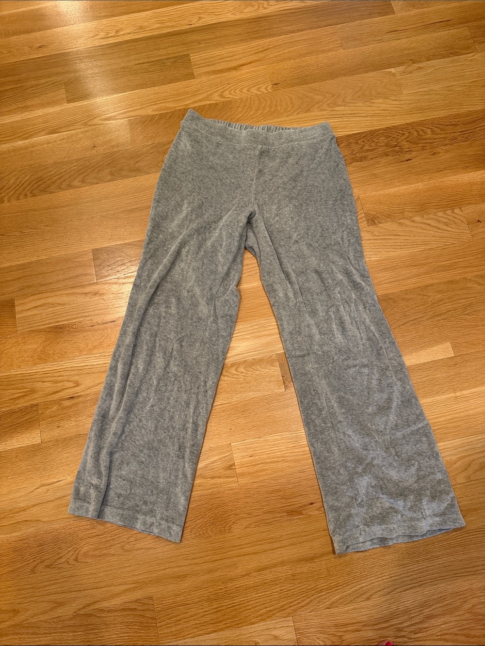perfectwhitetee Gray Wide-Leg Knit Lounge Pants